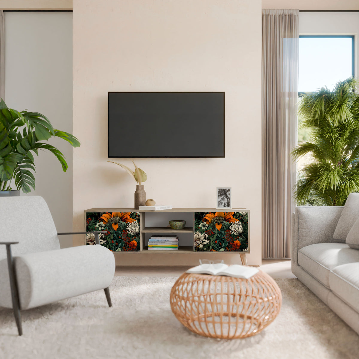 MIDNIGHT SPROUT 2-Door TV Cabinet