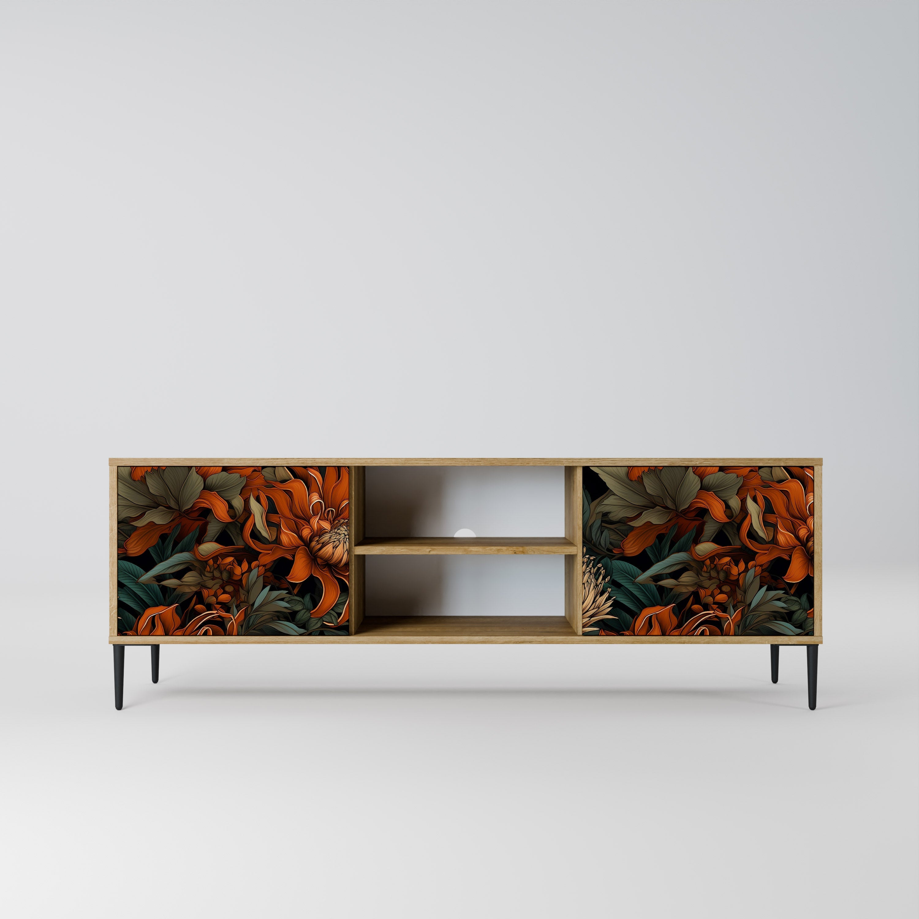 DAWN BLOOM 2-Door TV Stand in Oak Effect