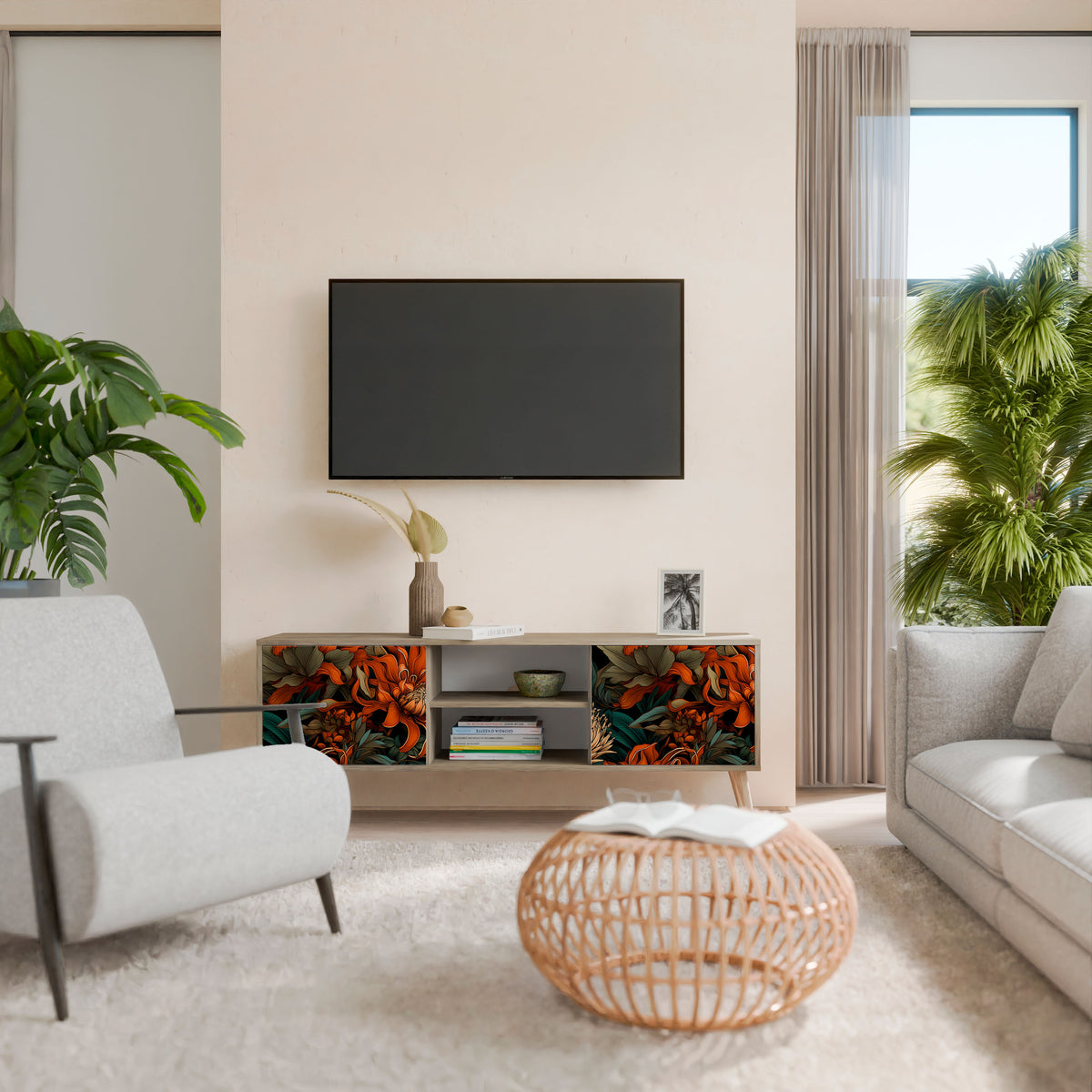 DAWN BLOOM 2-Door TV Cabinet