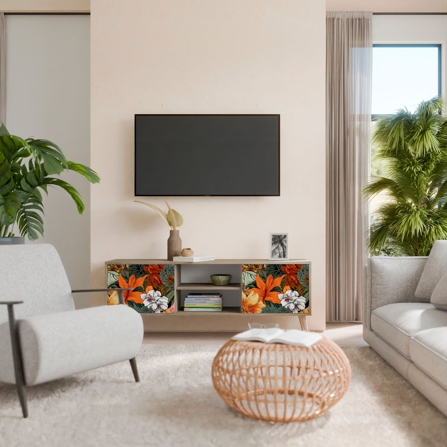 RADIANT FLORA 2-Door TV Cabinet