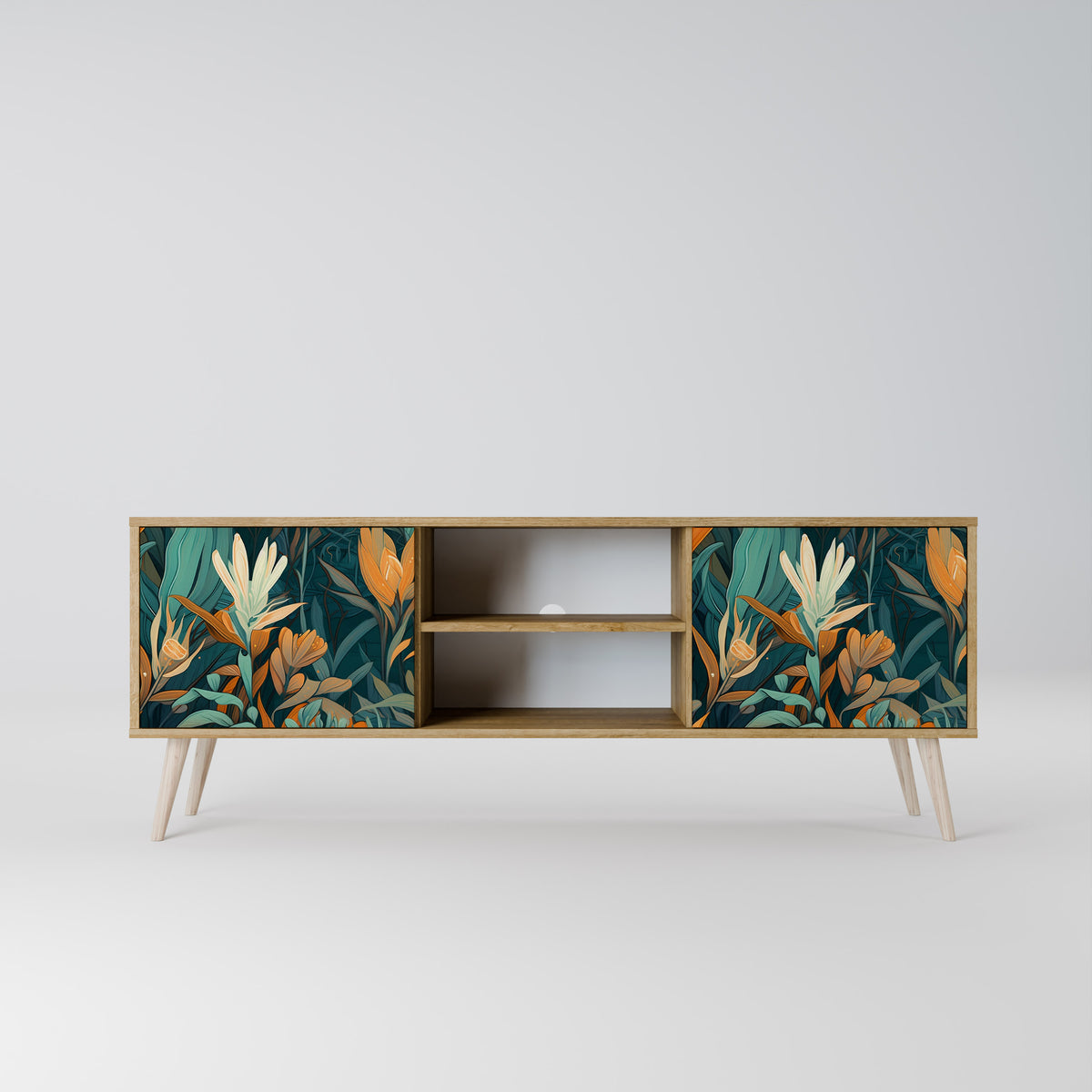 FLORAL SERENITY 2-Door TV Cabinet