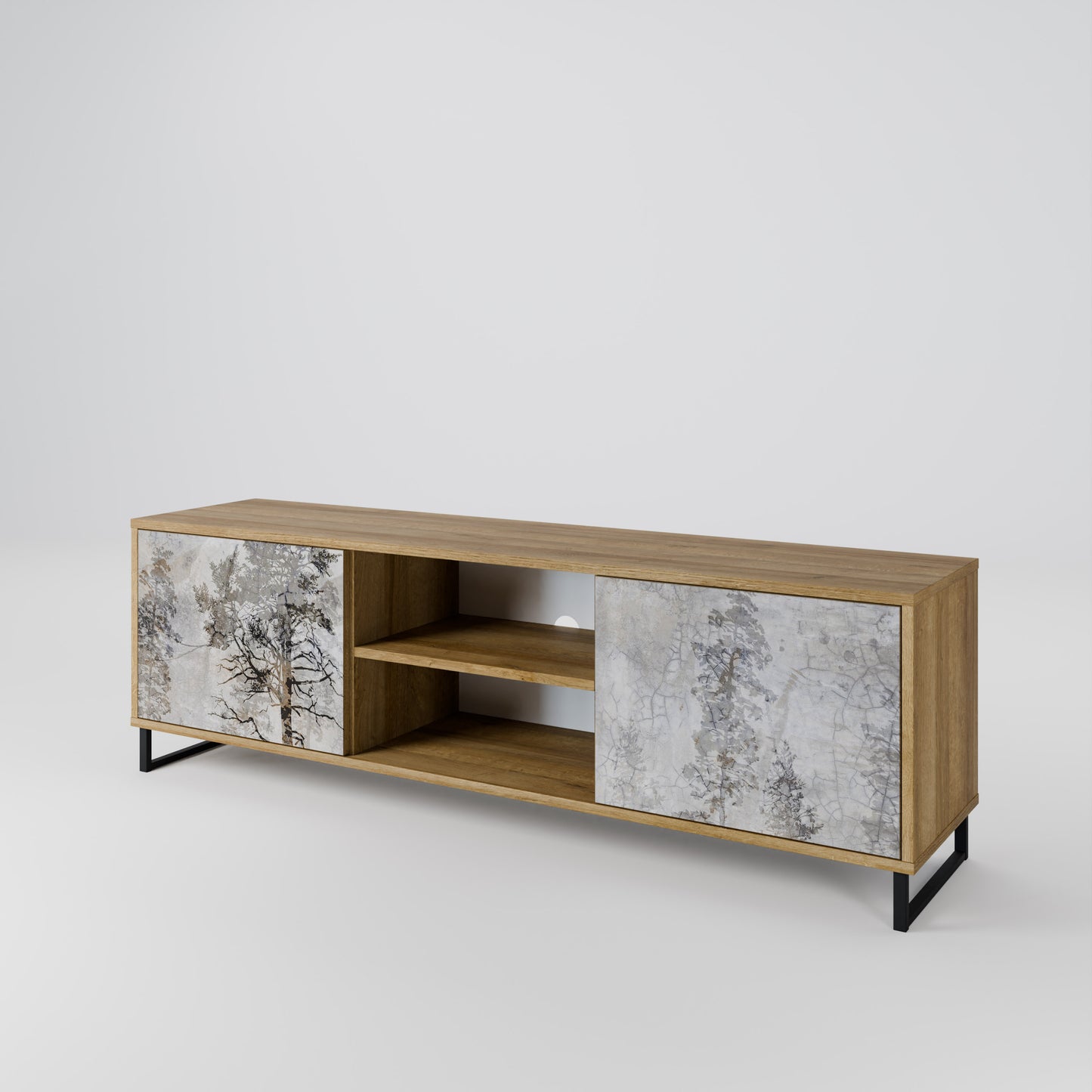 FADE IN THE TREES 2-Door TV Cabinet