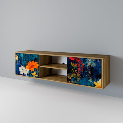 MIDNIGHT BLOSSOM 2-Door TV Cabinet
