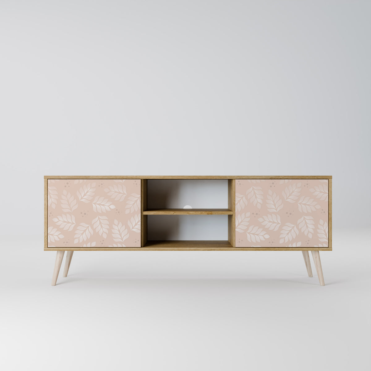 LEAVES ON BEIGE 2-Door TV Cabinet
