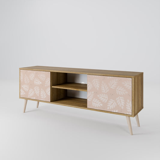 LEAVES ON BEIGE 2-Door TV Cabinet