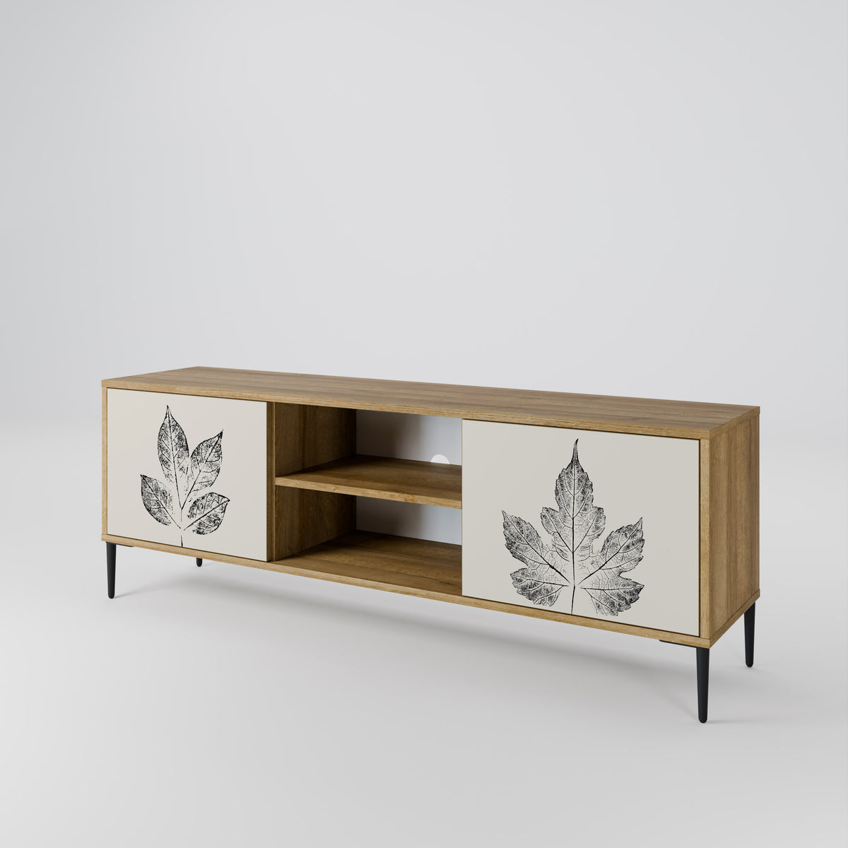 LEAFY STAMPS 2-Door TV Cabinet