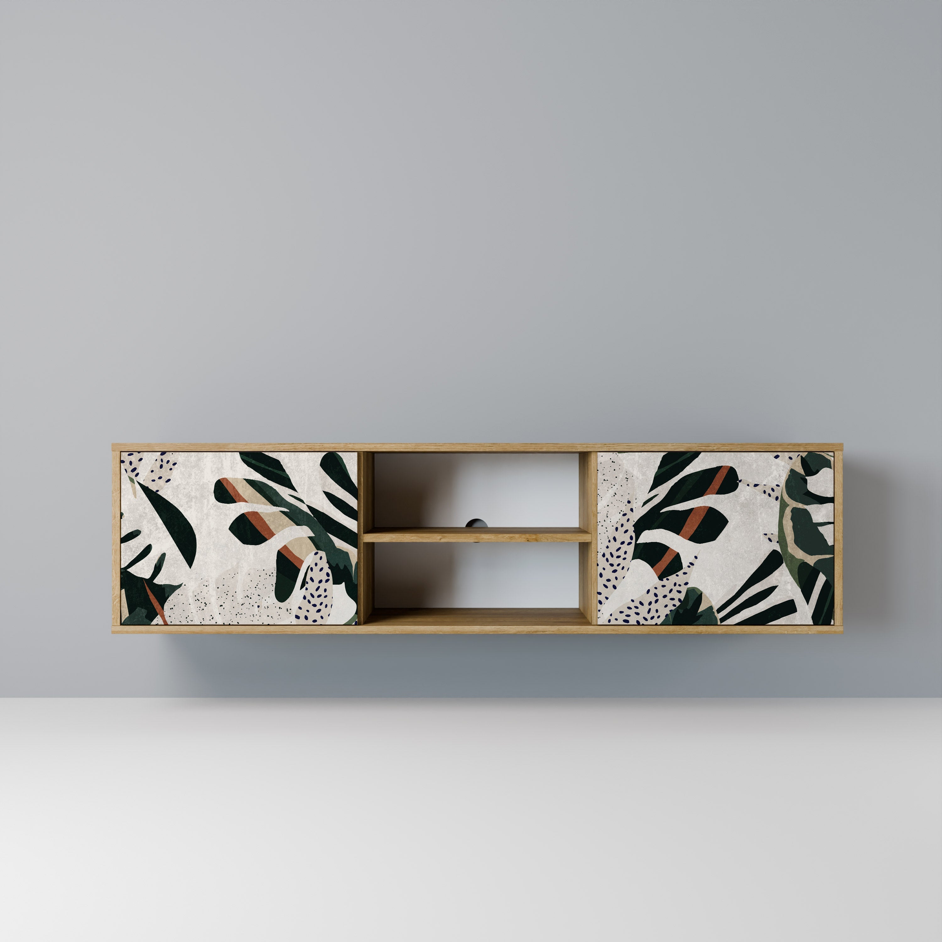 VERDURE FORMATION 2-Door TV Stand in Oak Effect