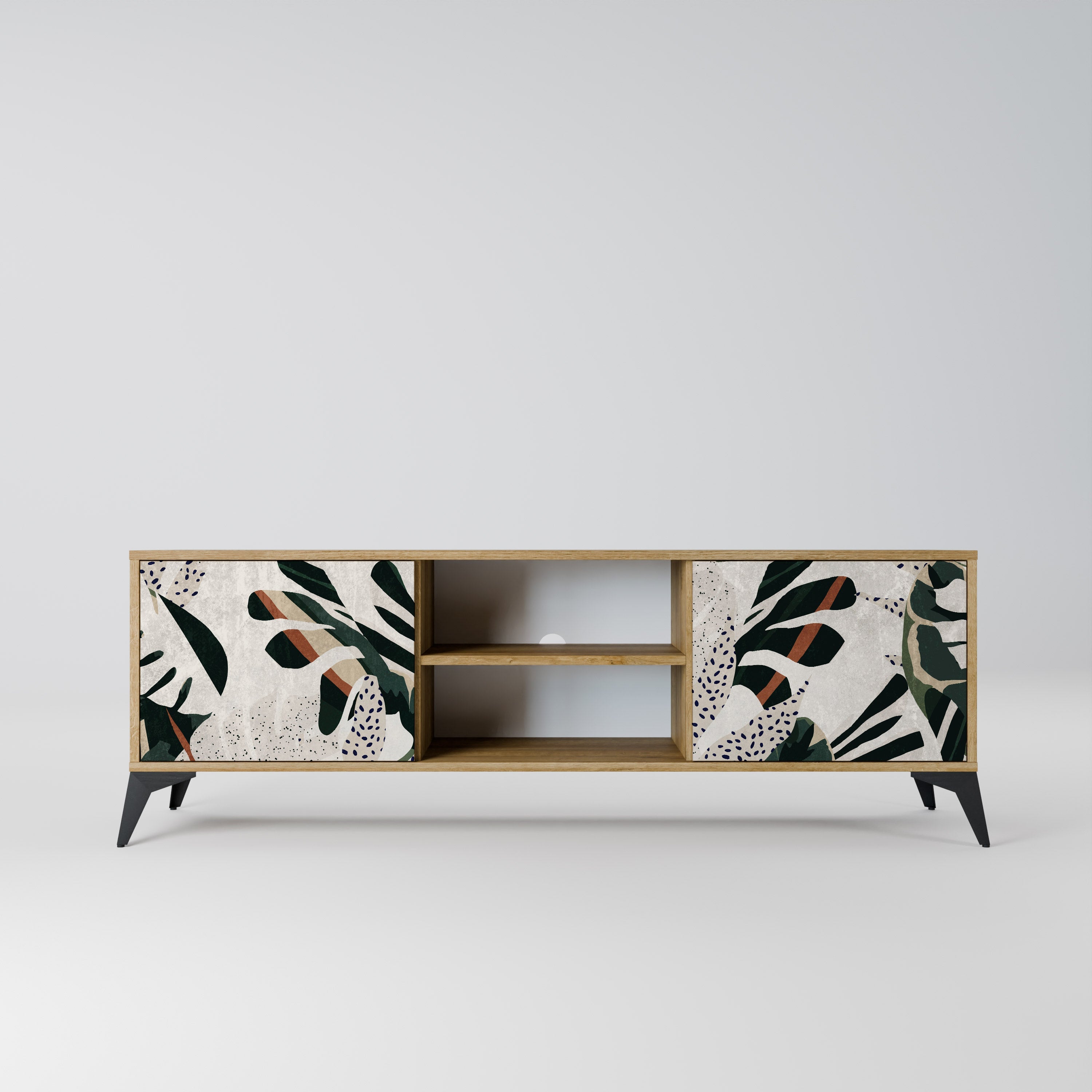 VERDURE FORMATION 2-Door TV Stand in Oak Effect