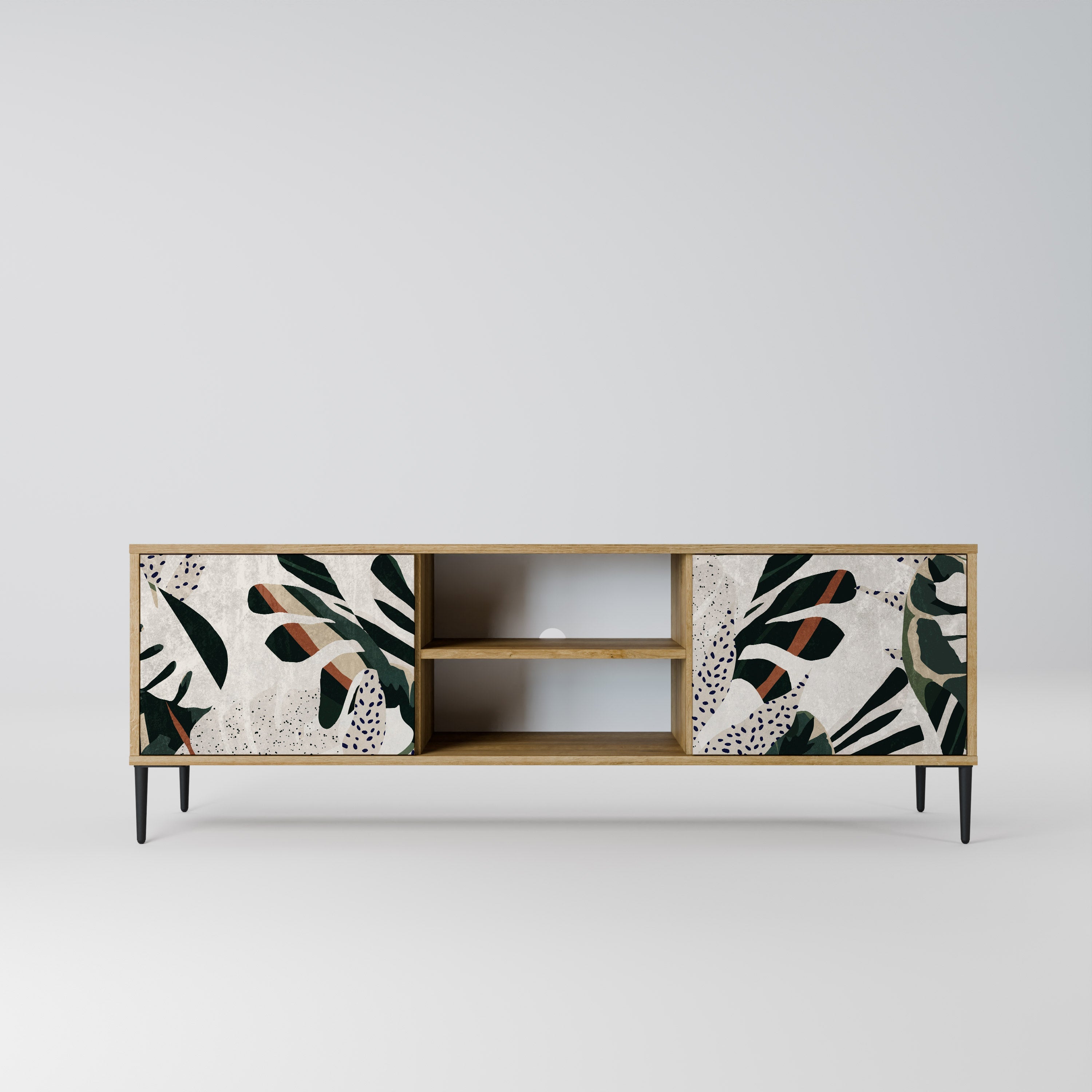 VERDURE FORMATION 2-Door TV Stand in Oak Effect