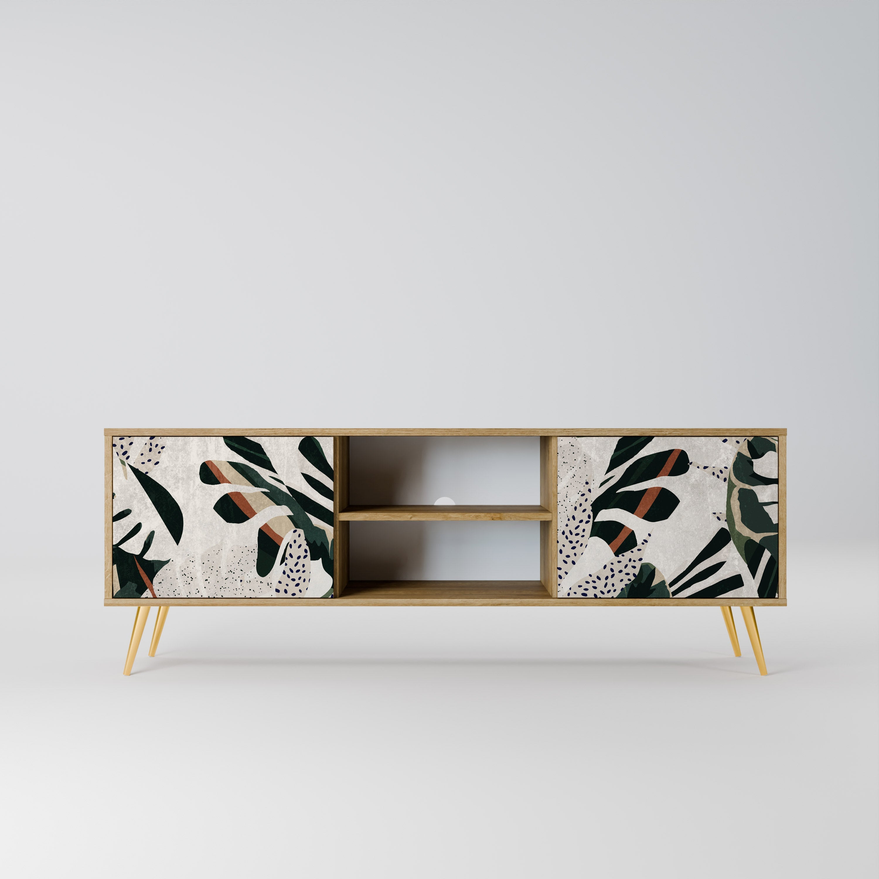 VERDURE FORMATION 2-Door TV Stand in Oak Effect