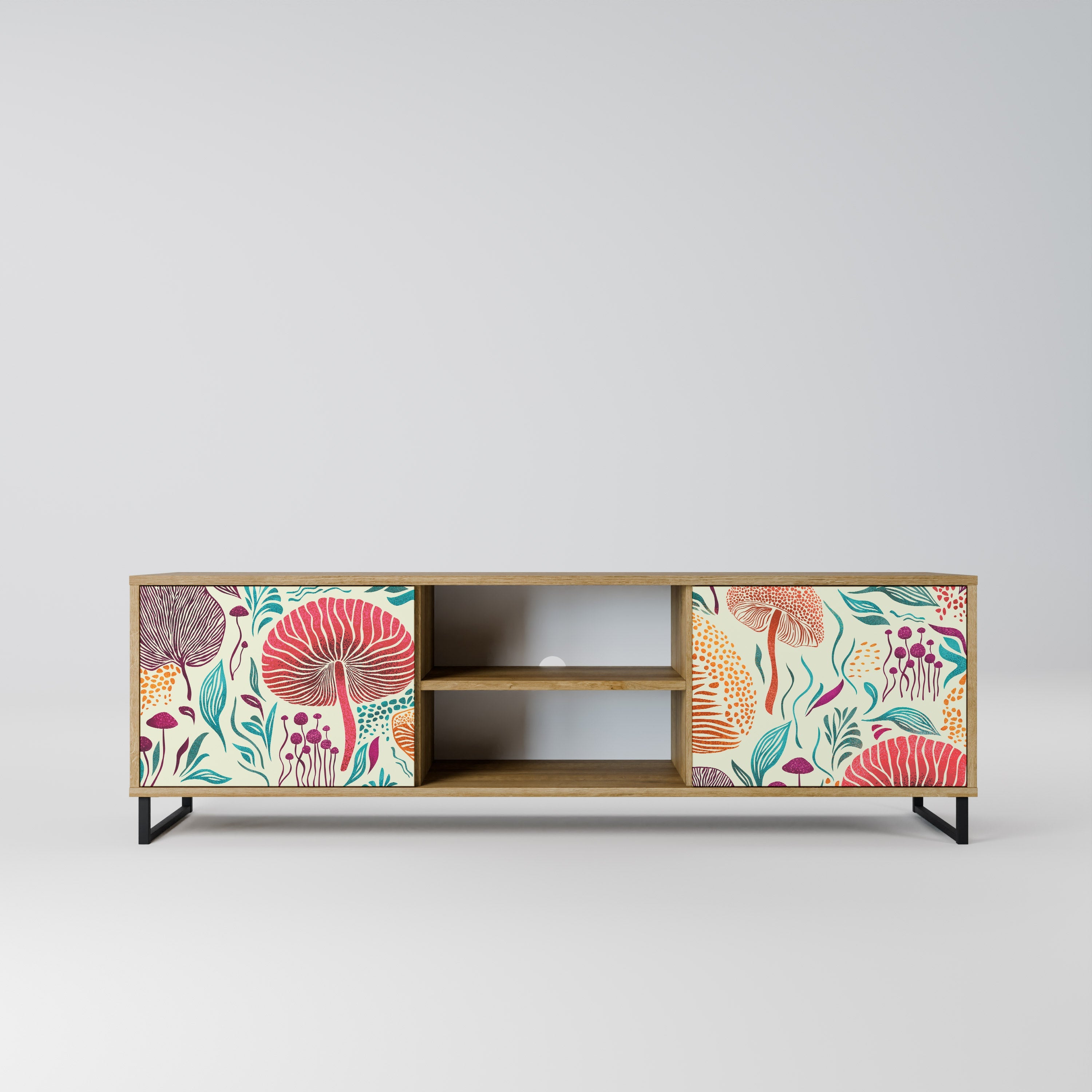 FUNGUS FANTASY 2-Door TV Stand in Oak Effect