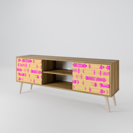 SKATEBOARD ARTISTRY 2-Door TV Cabinet