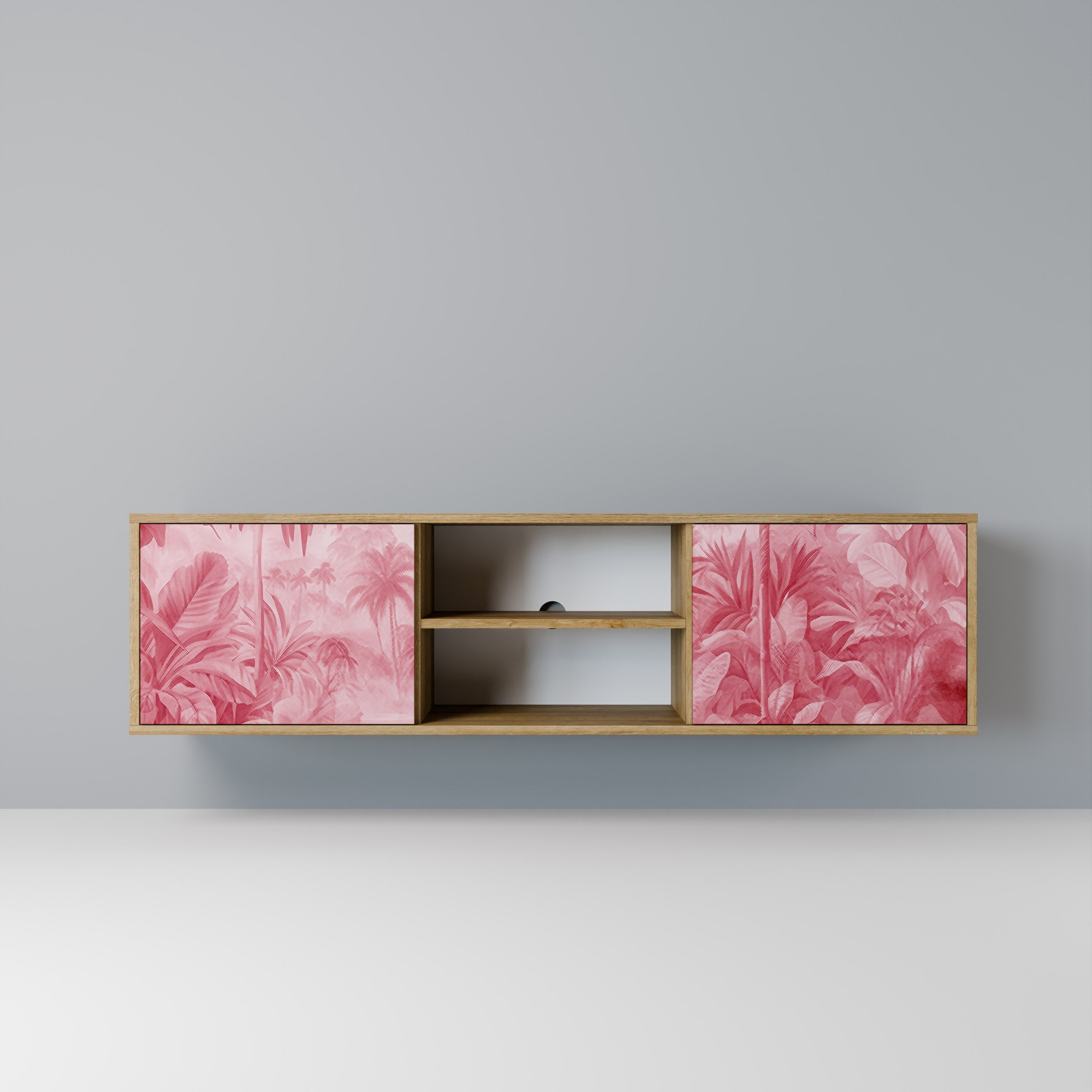 Meuble TV 2 portes SWEET TROPICS effet chêne