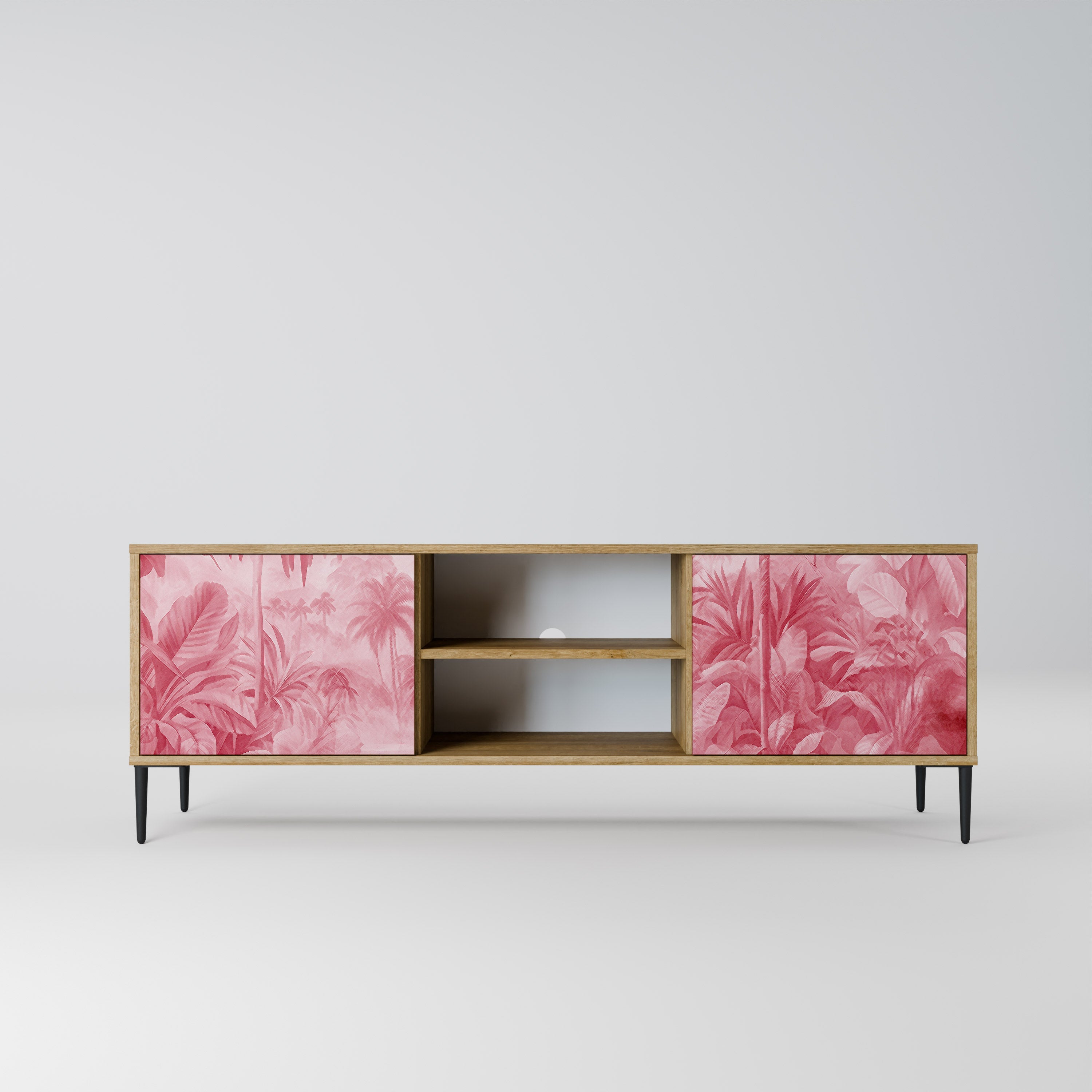 Meuble TV 2 portes SWEET TROPICS effet chêne