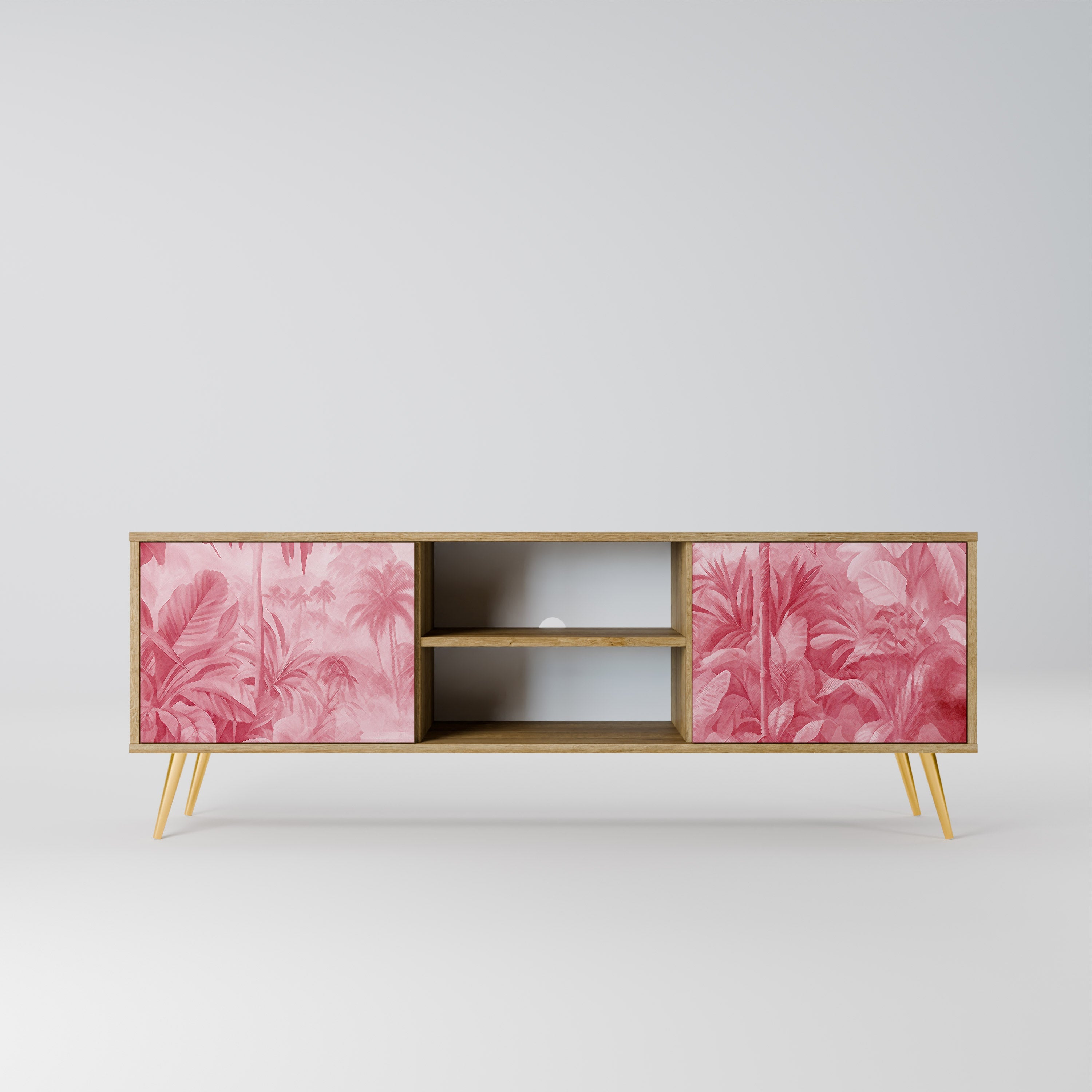 Meuble TV 2 portes SWEET TROPICS effet chêne