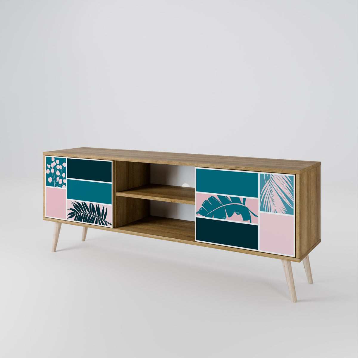 COMBINATION OF SHAPES 2-Door TV Cabinet