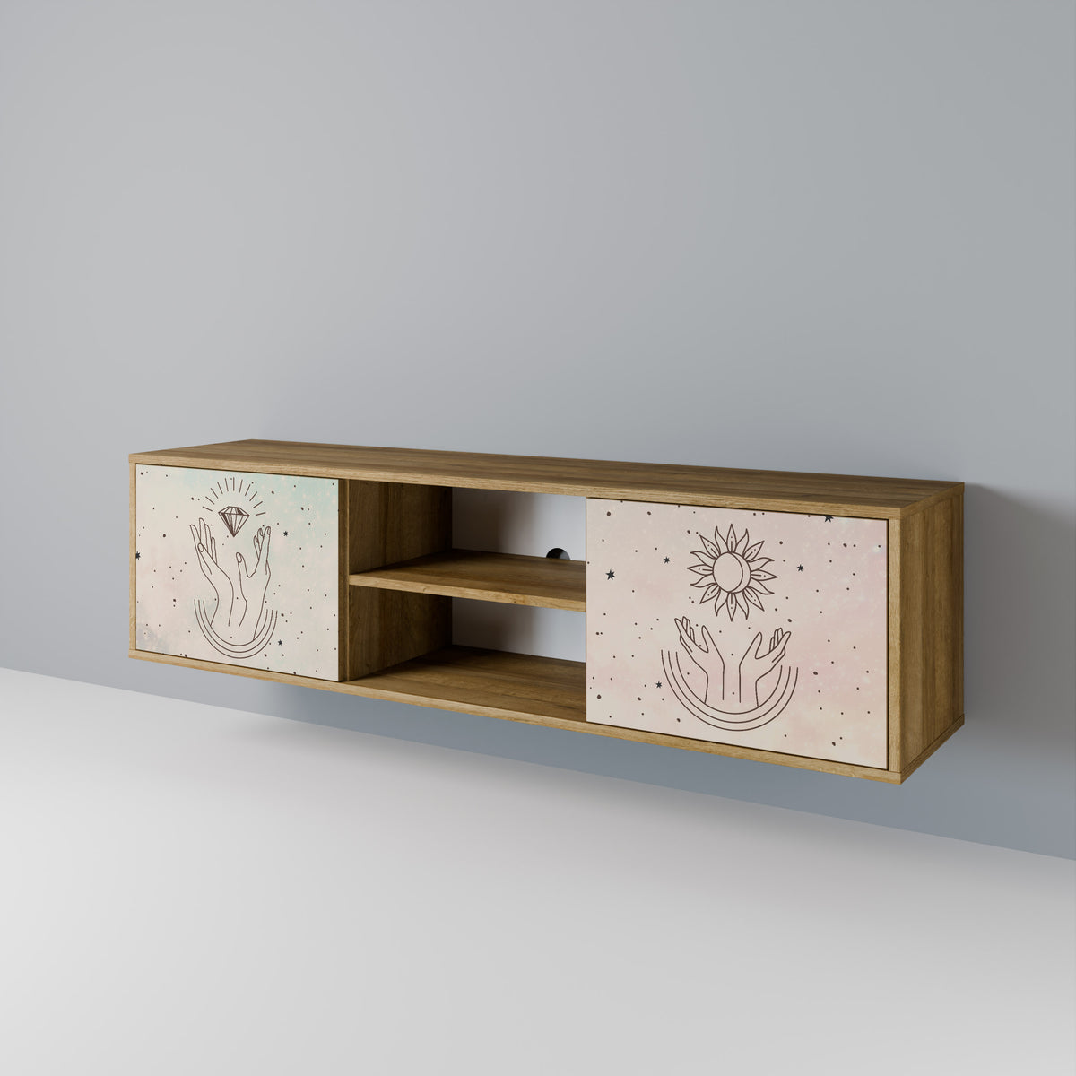 DELICATE BEAUTY 2-Door TV Cabinet
