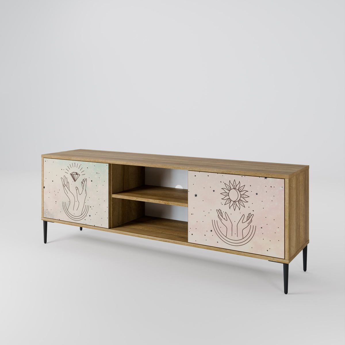 DELICATE BEAUTY 2-Door TV Cabinet
