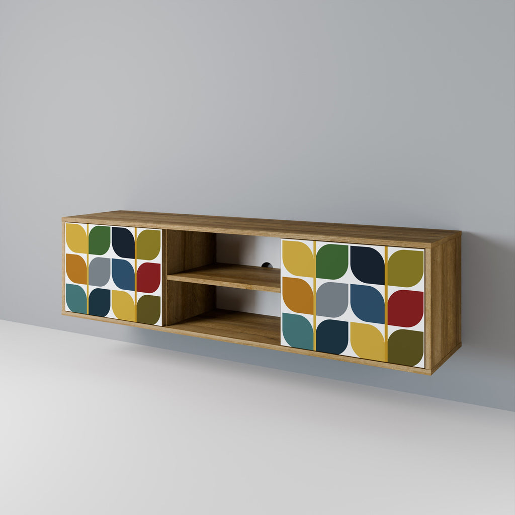 Meuble TV 2 portes effet chêne WEIGHTLESS HOURS