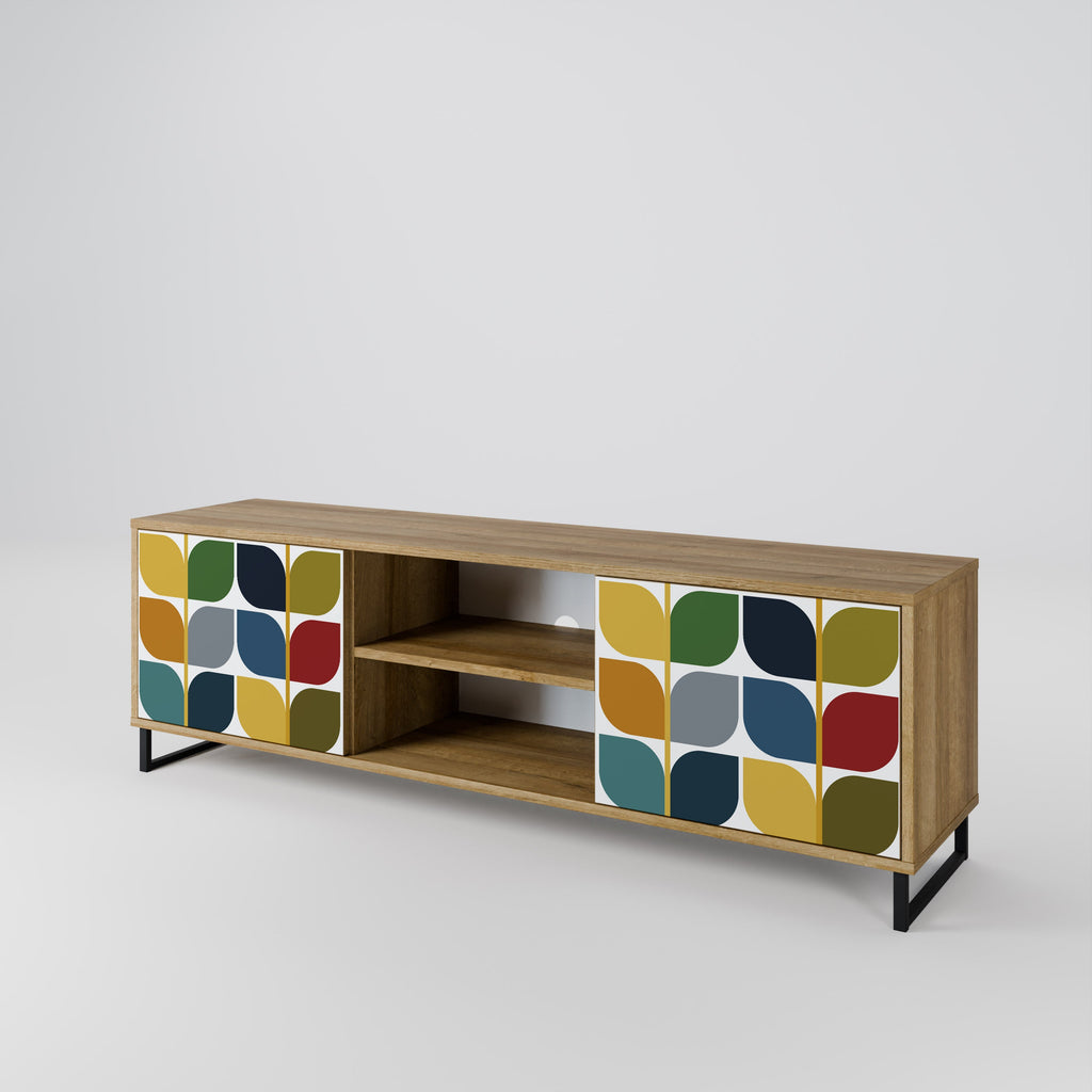 Meuble TV 2 portes effet chêne WEIGHTLESS HOURS