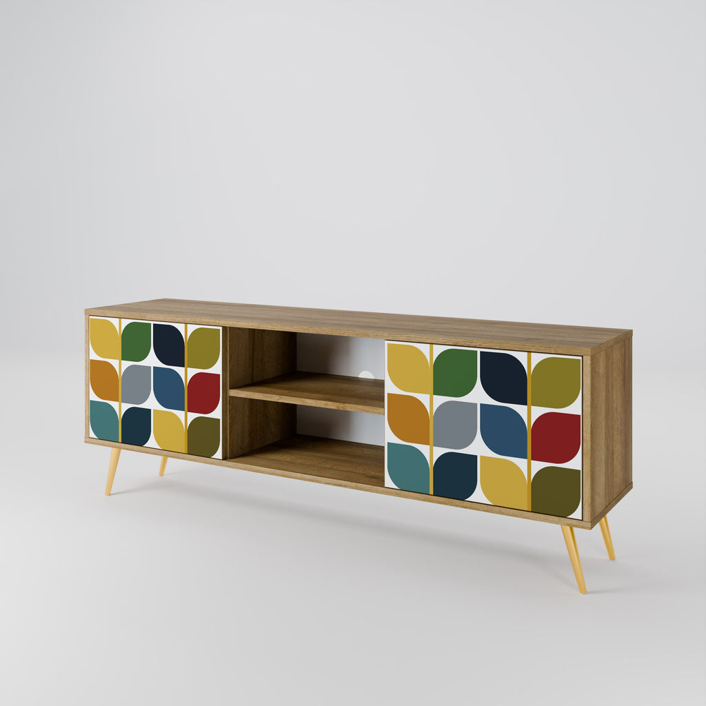 Meuble TV 2 portes effet chêne WEIGHTLESS HOURS