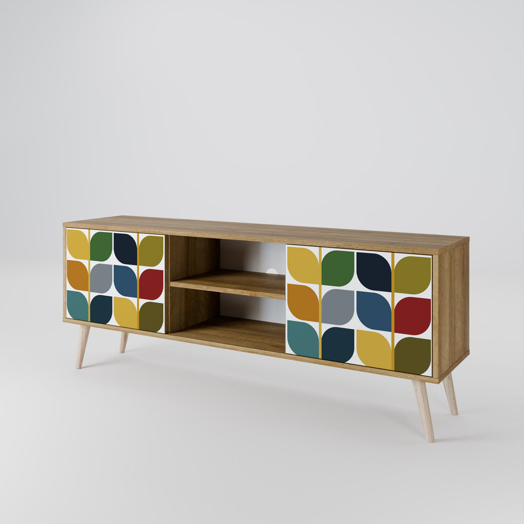 Meuble TV 2 portes effet chêne WEIGHTLESS HOURS