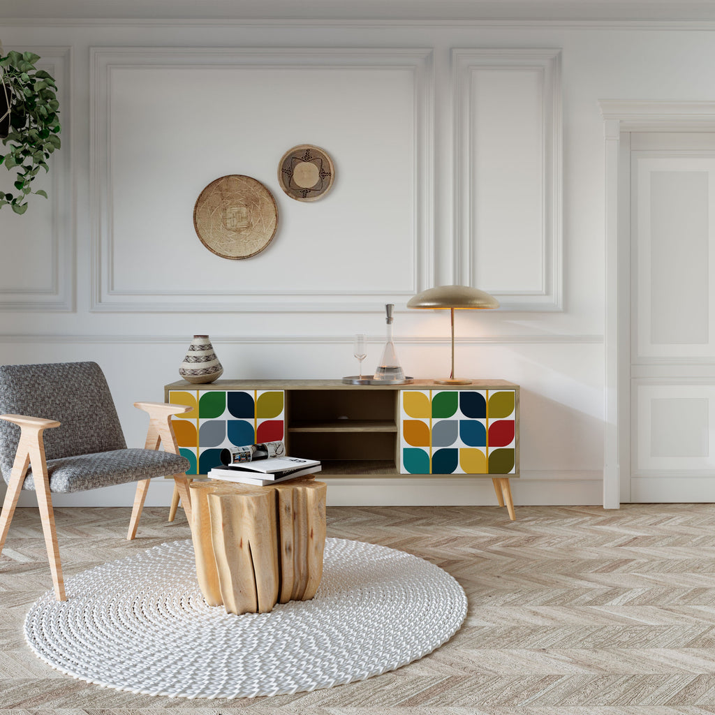 Meuble TV 2 portes effet chêne WEIGHTLESS HOURS