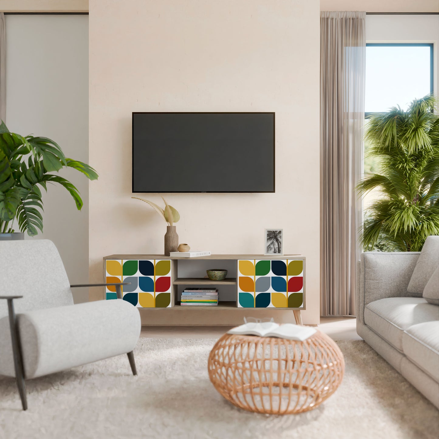 WEIGHTLESS HOURS 2-Door TV Cabinet