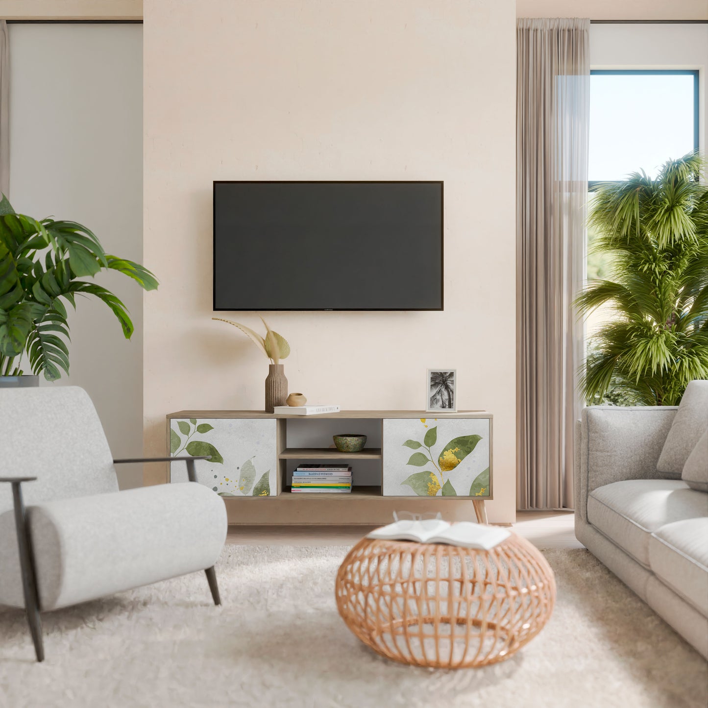 ELEGANT BOTANICS 2-Door TV Cabinet