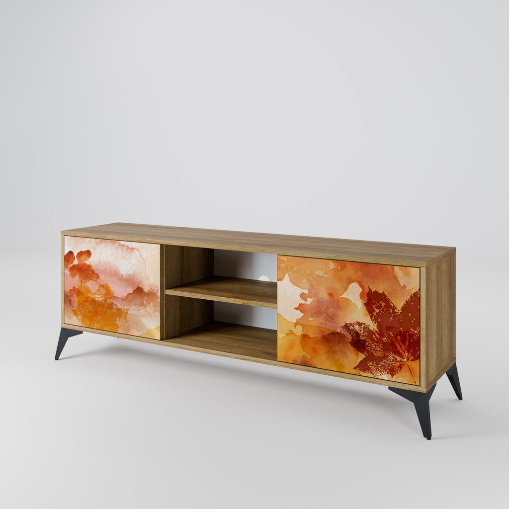 Meuble TV 2 portes effet chêne TRACES OF AUTUMN