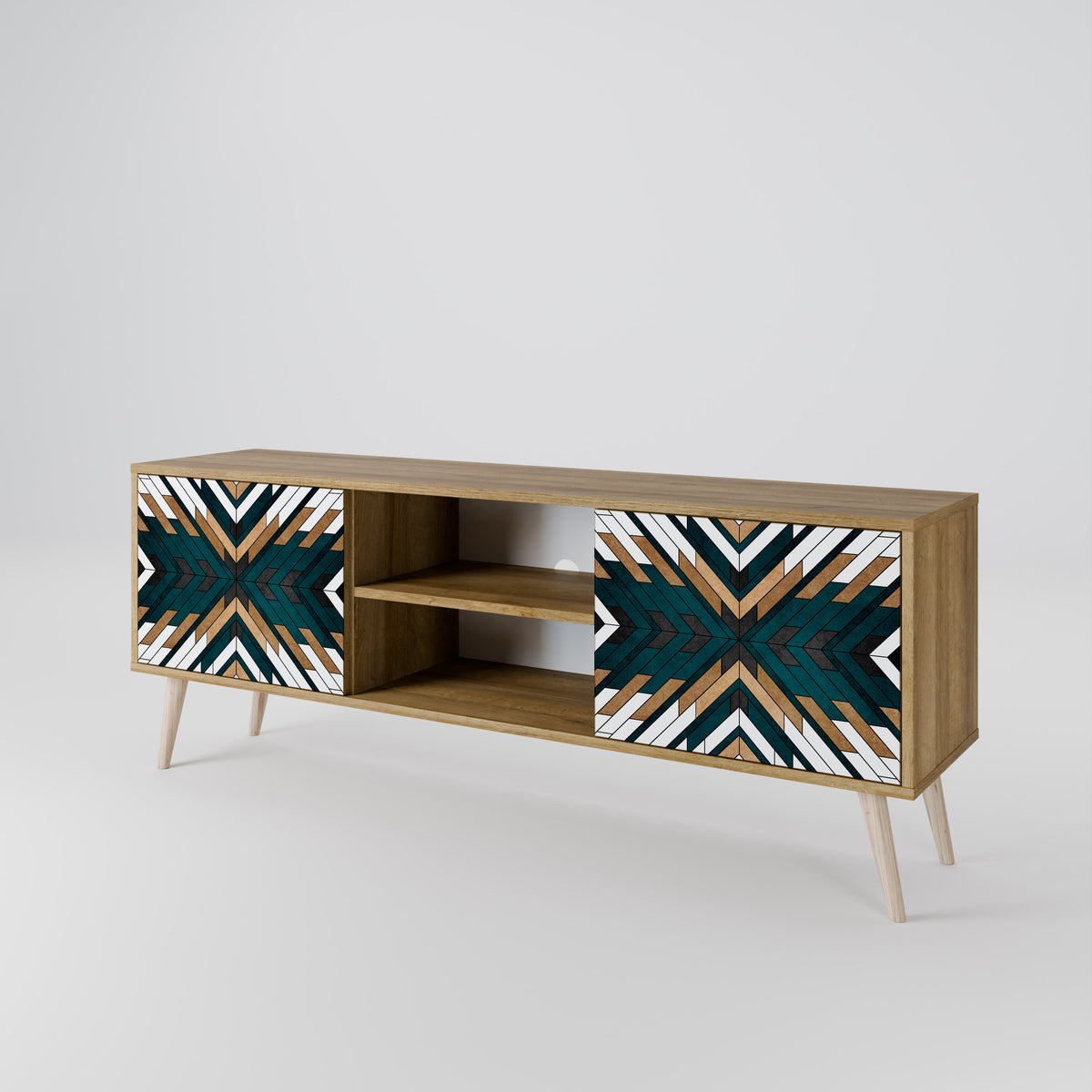 ARTISTIC GEOMETRY 2-Door TV Cabinet