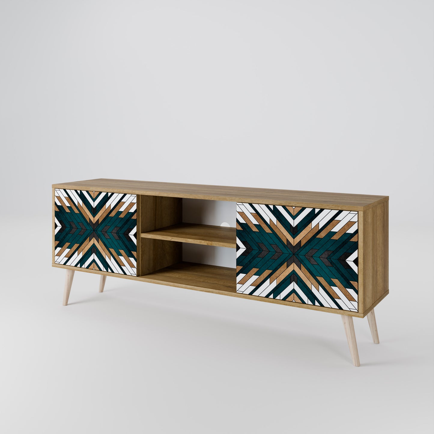 ARTISTIC GEOMETRY 2-Door TV Cabinet