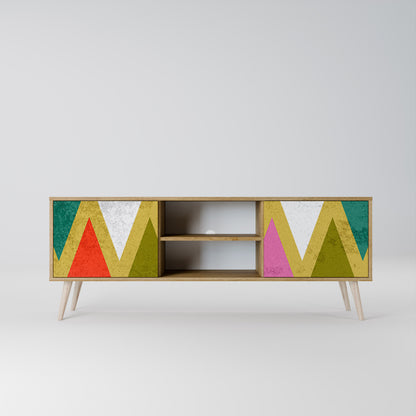 COLORFUL TRIANGLES 2-Door TV Cabinet