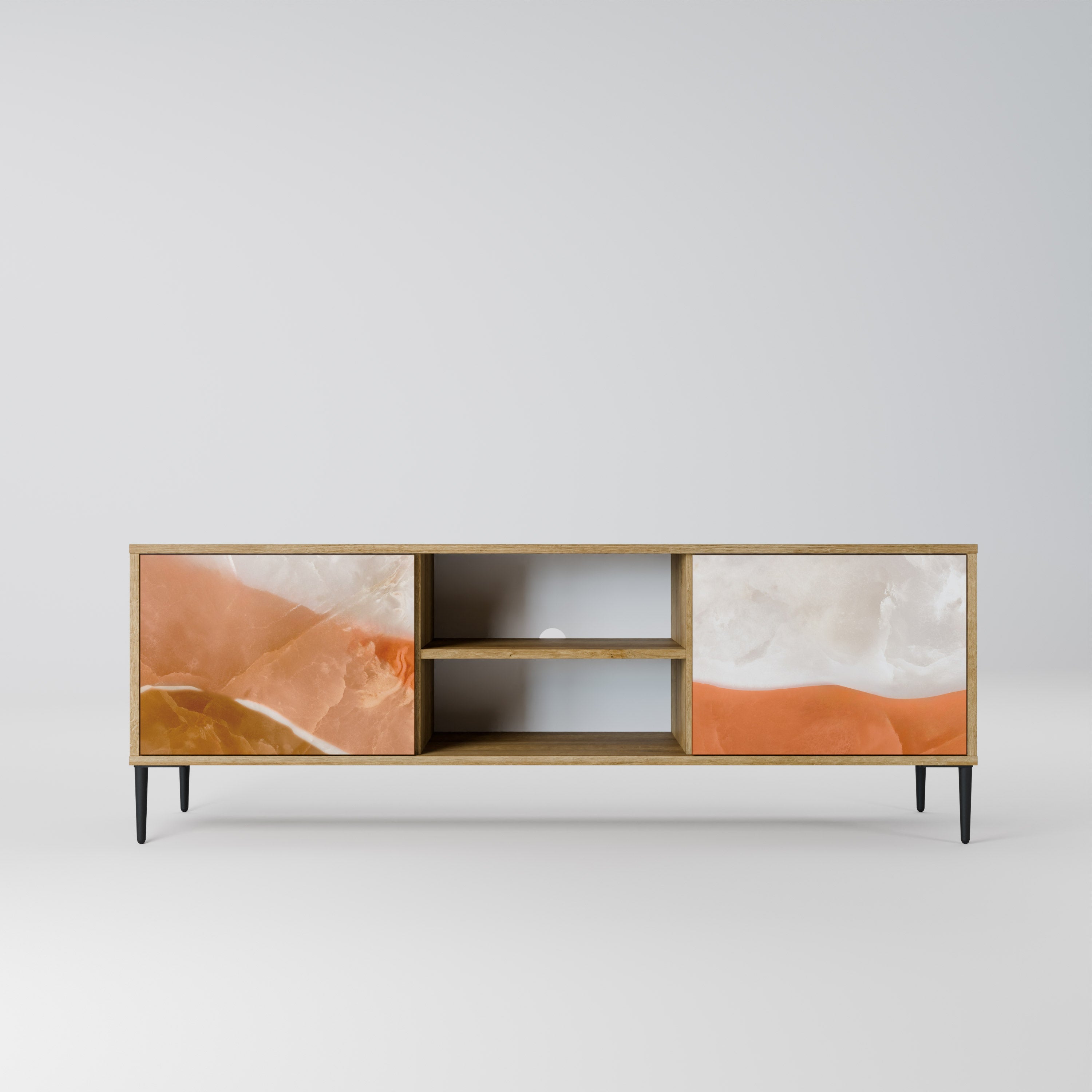 Meuble TV 2 portes SANDHILLS SPLENDOUR effet chêne