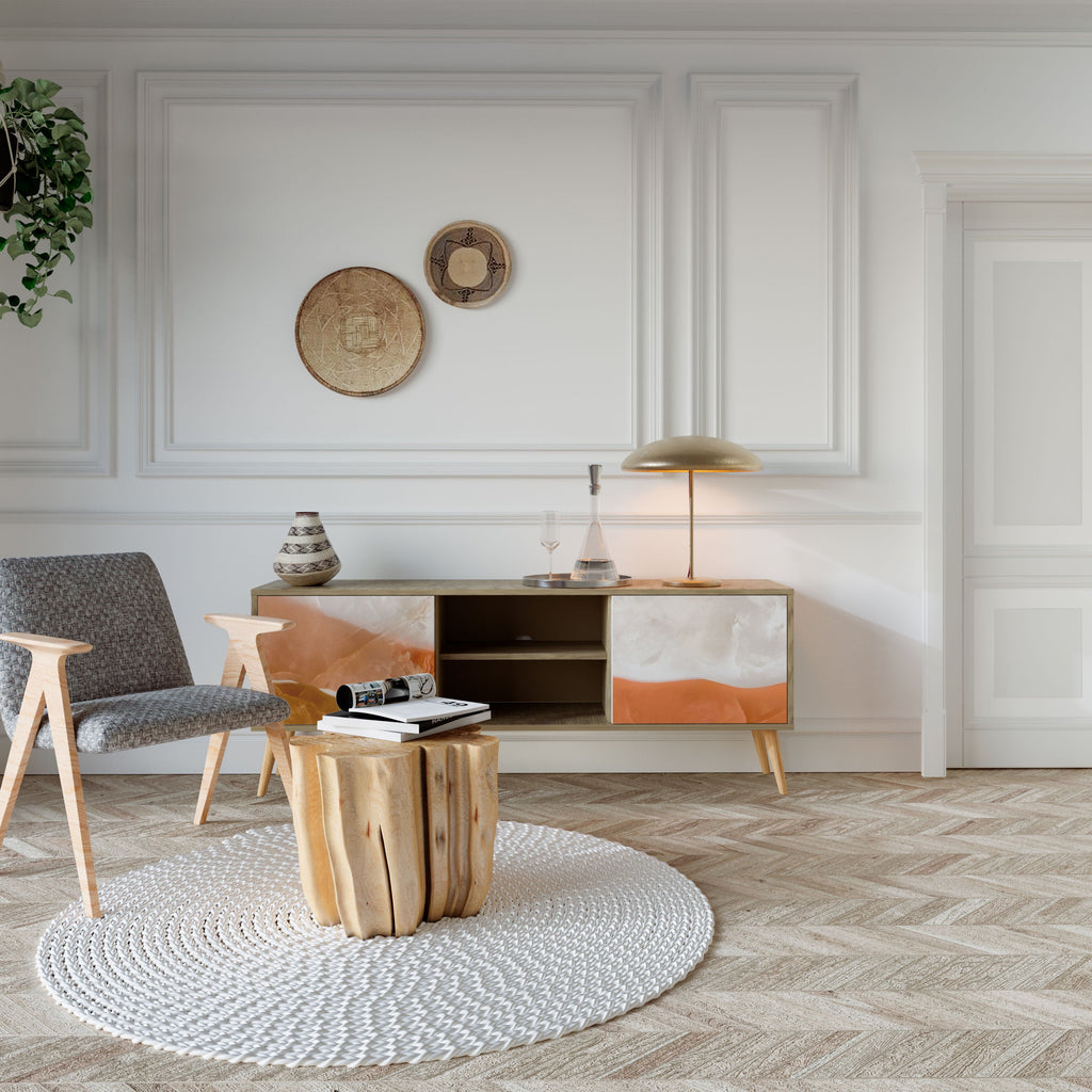 Meuble TV 2 portes SANDHILLS SPLENDOUR effet chêne