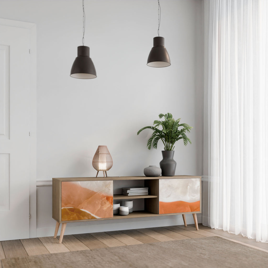 Meuble TV 2 portes SANDHILLS SPLENDOUR effet chêne