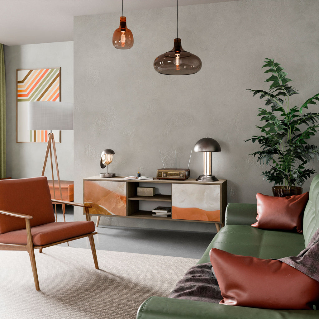 Meuble TV 2 portes SANDHILLS SPLENDOUR effet chêne