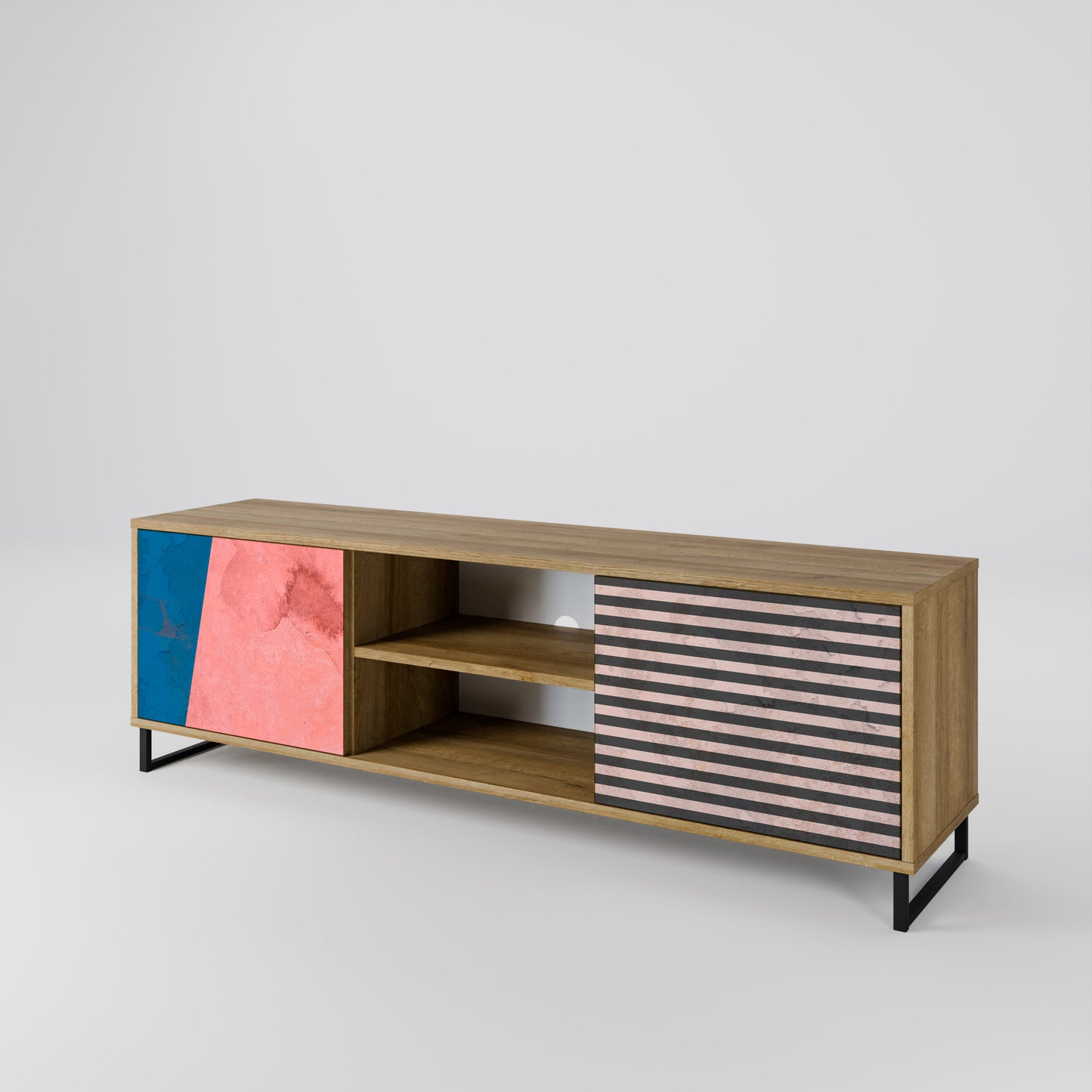 GLAMOROUS STRIPE 2-Door TV Cabinet