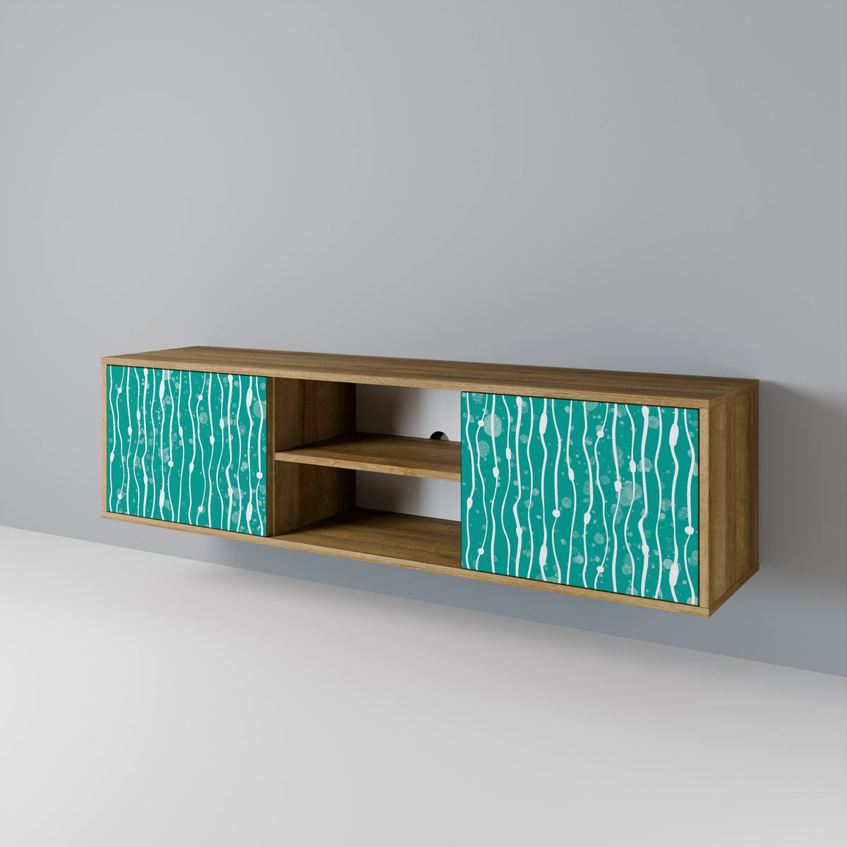 TURQUOISE RAIN 2-Door TV Cabinet