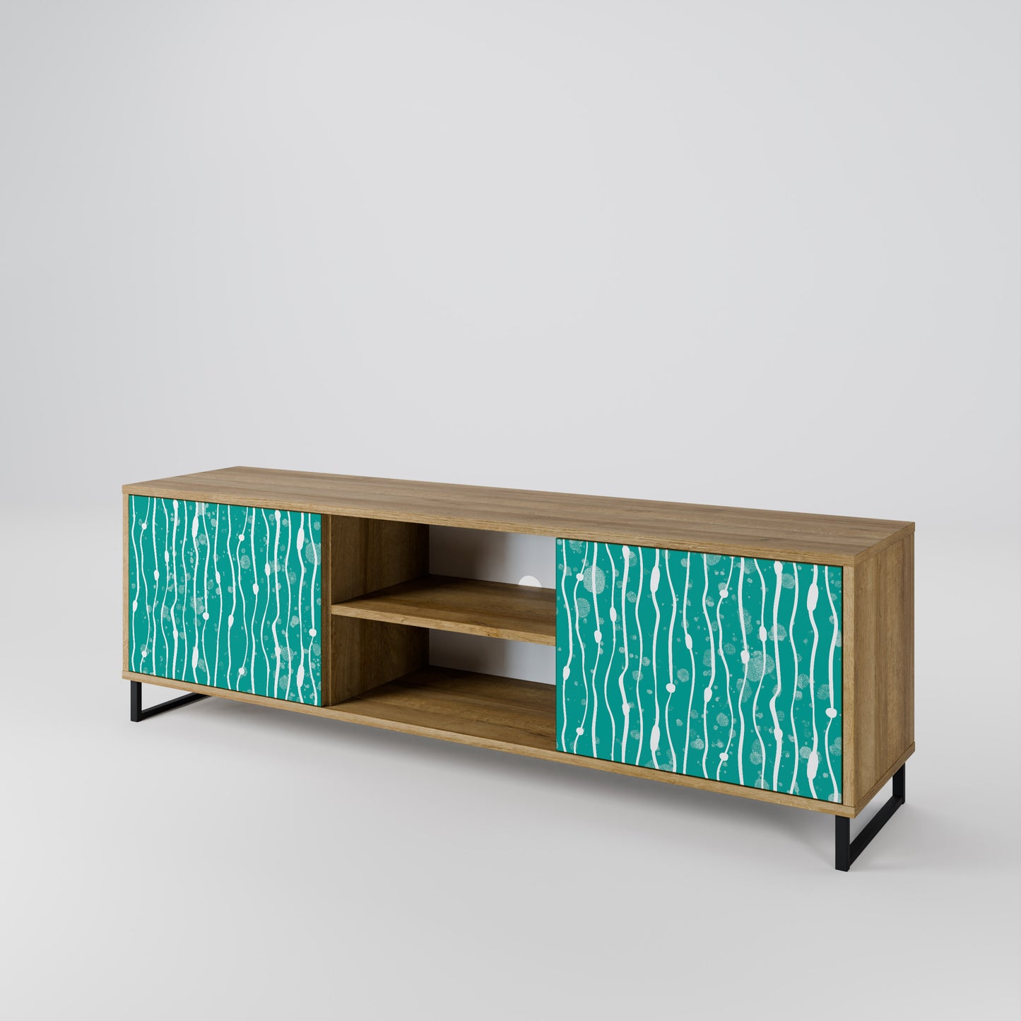 TURQUOISE RAIN 2-Door TV Cabinet