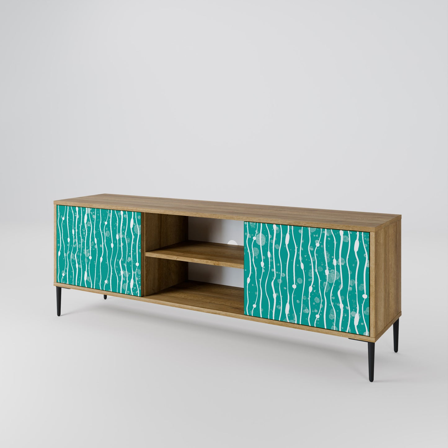TURQUOISE RAIN 2-Door TV Cabinet