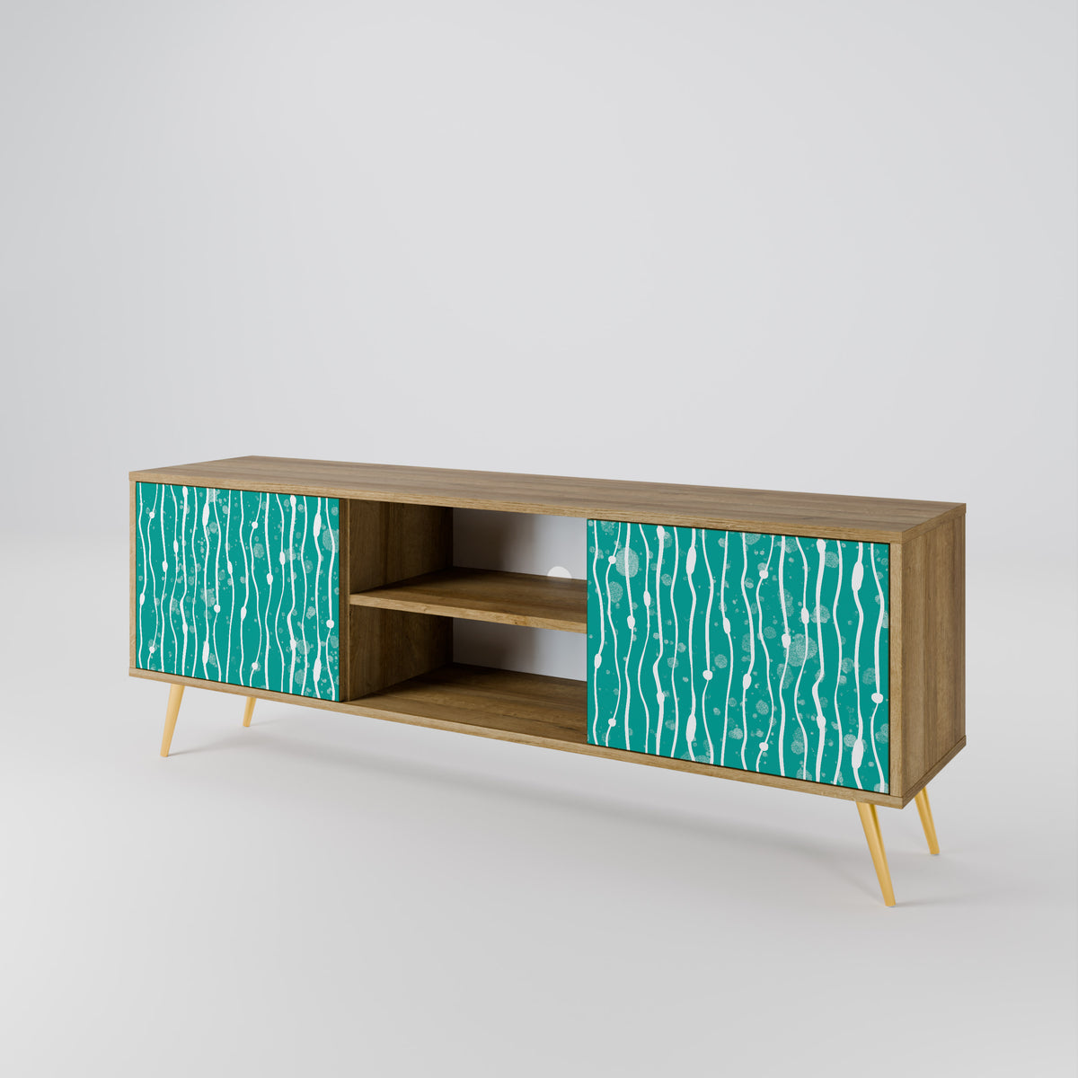 TURQUOISE RAIN 2-Door TV Cabinet