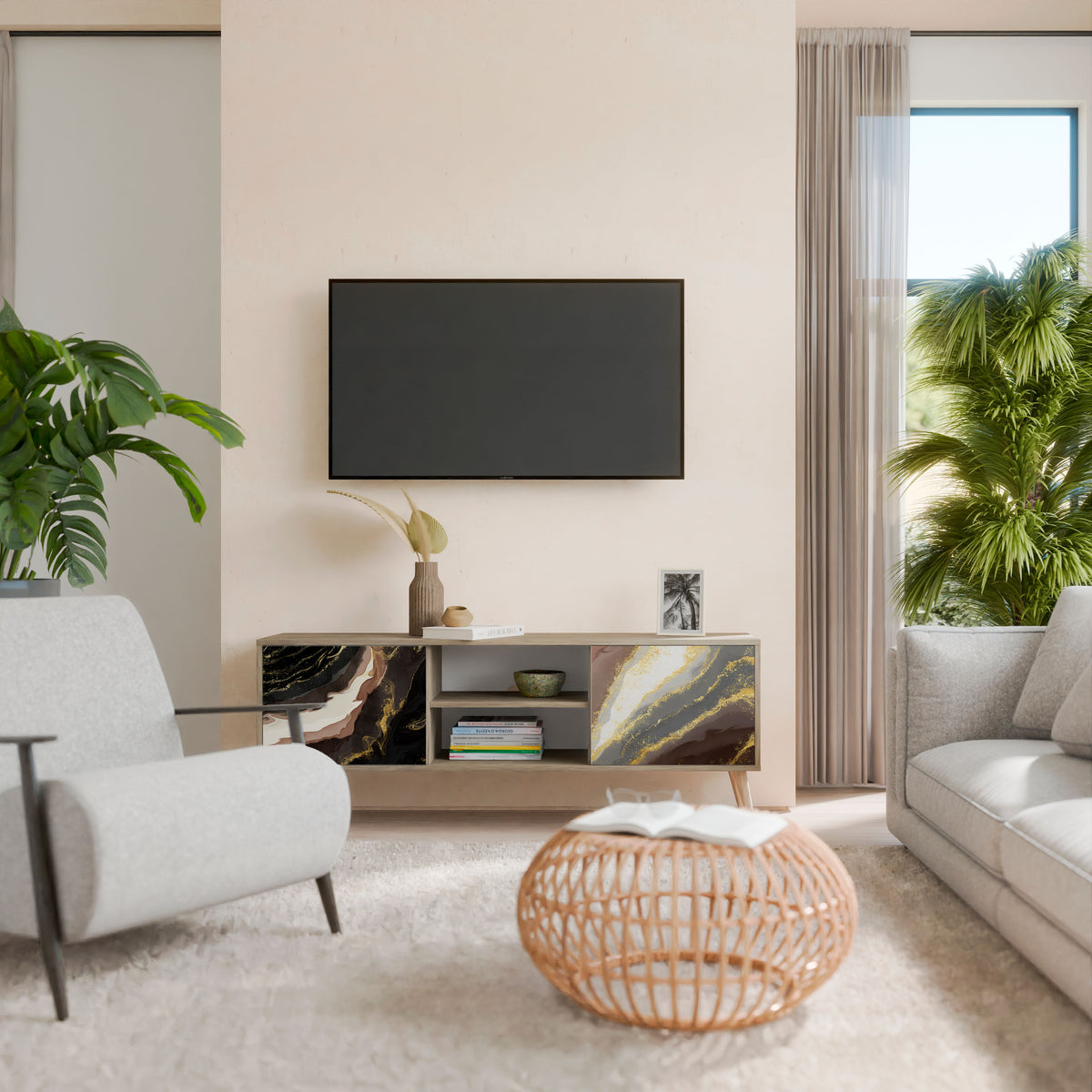 GOLD DUST 2-Door TV Cabinet