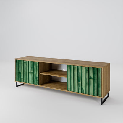 NATURAL GREEN 2-Door TV Cabinet