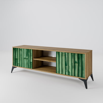 NATURAL GREEN 2-Door TV Cabinet