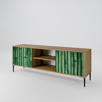 NATURAL GREEN 2-Door TV Cabinet