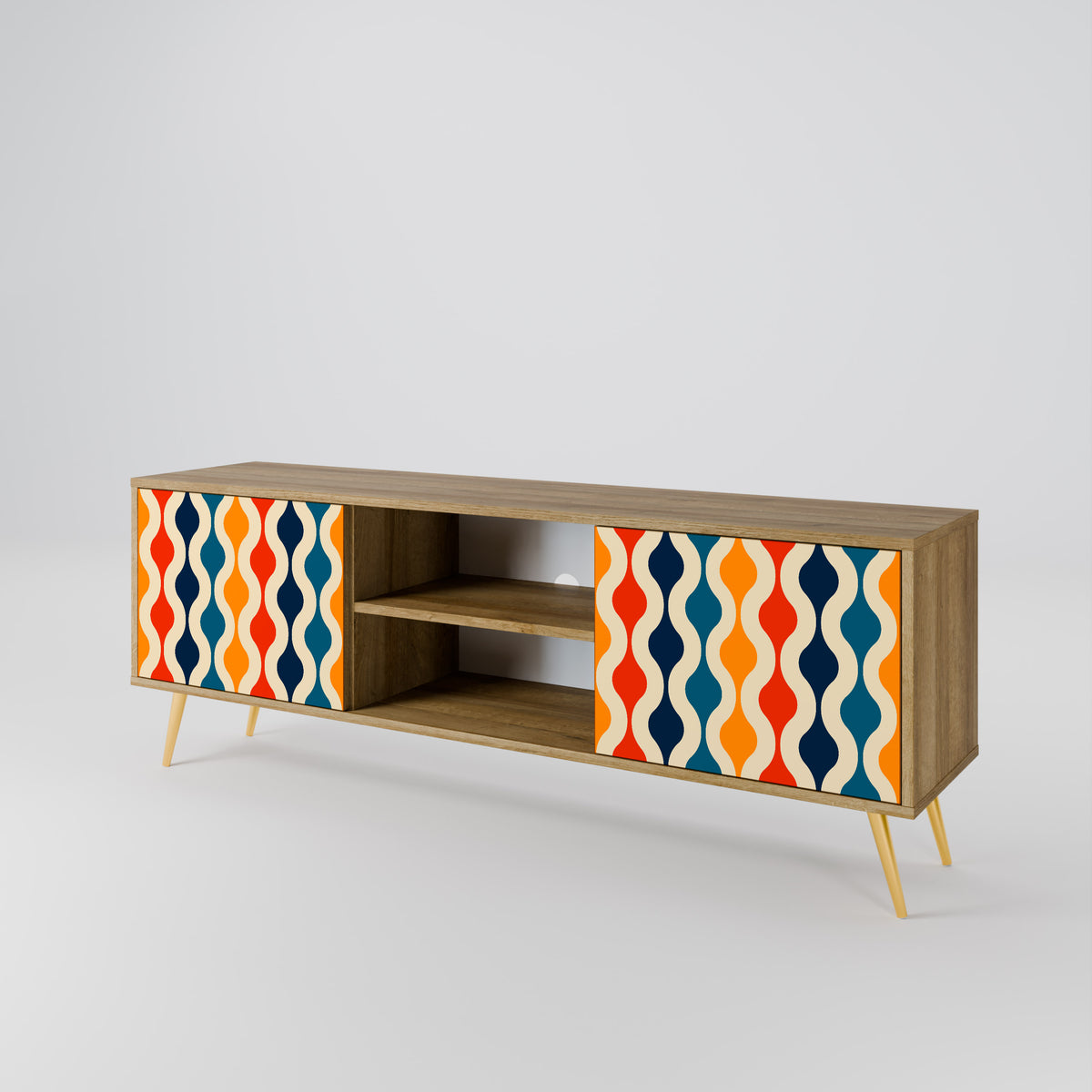COLORFUL NOSTALGIA 2-Door TV Cabinet