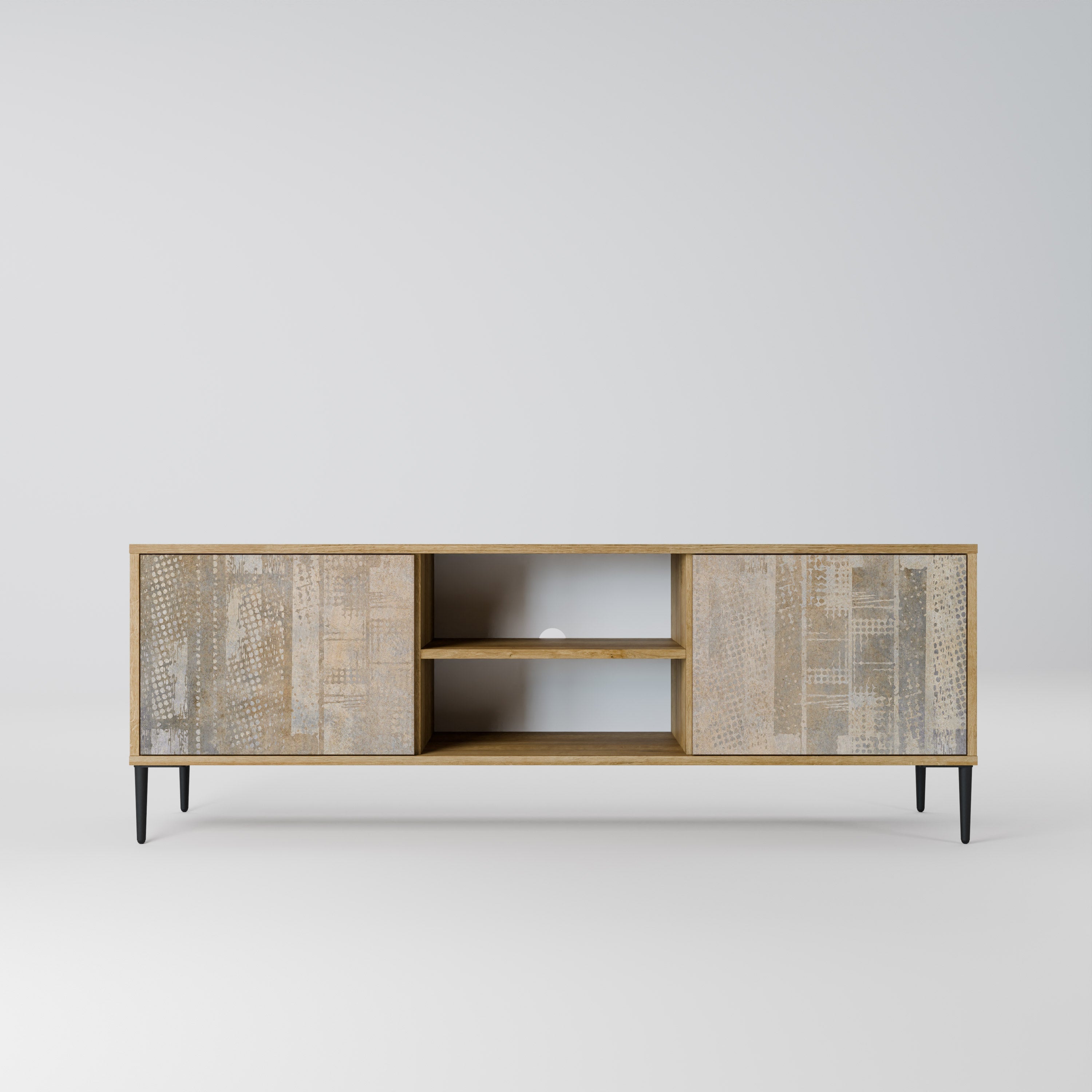 ERREUR D'ÉCRAN Meuble TV 2 portes effet chêne