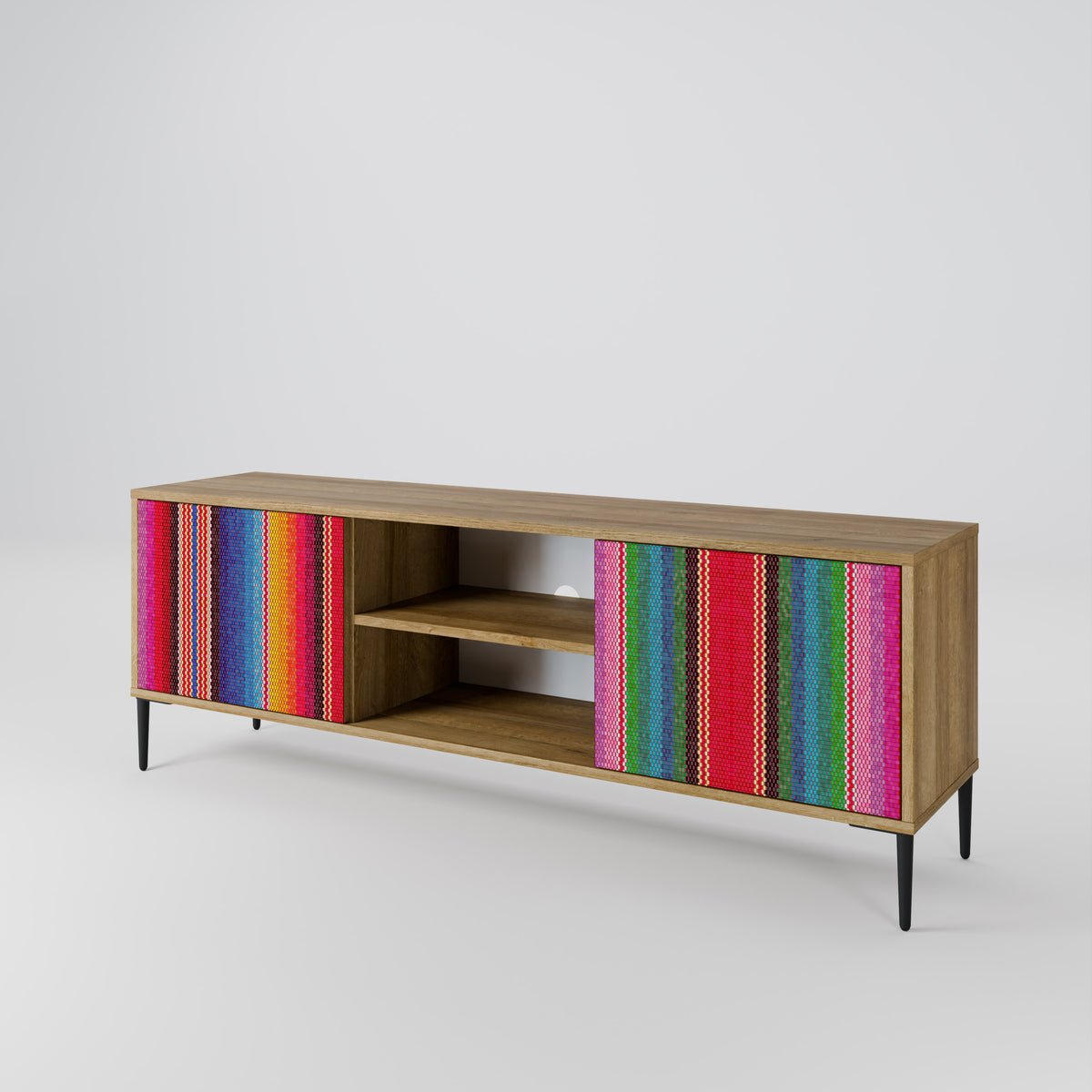 ETHNIC MEXICAN 2-Door TV Cabinet