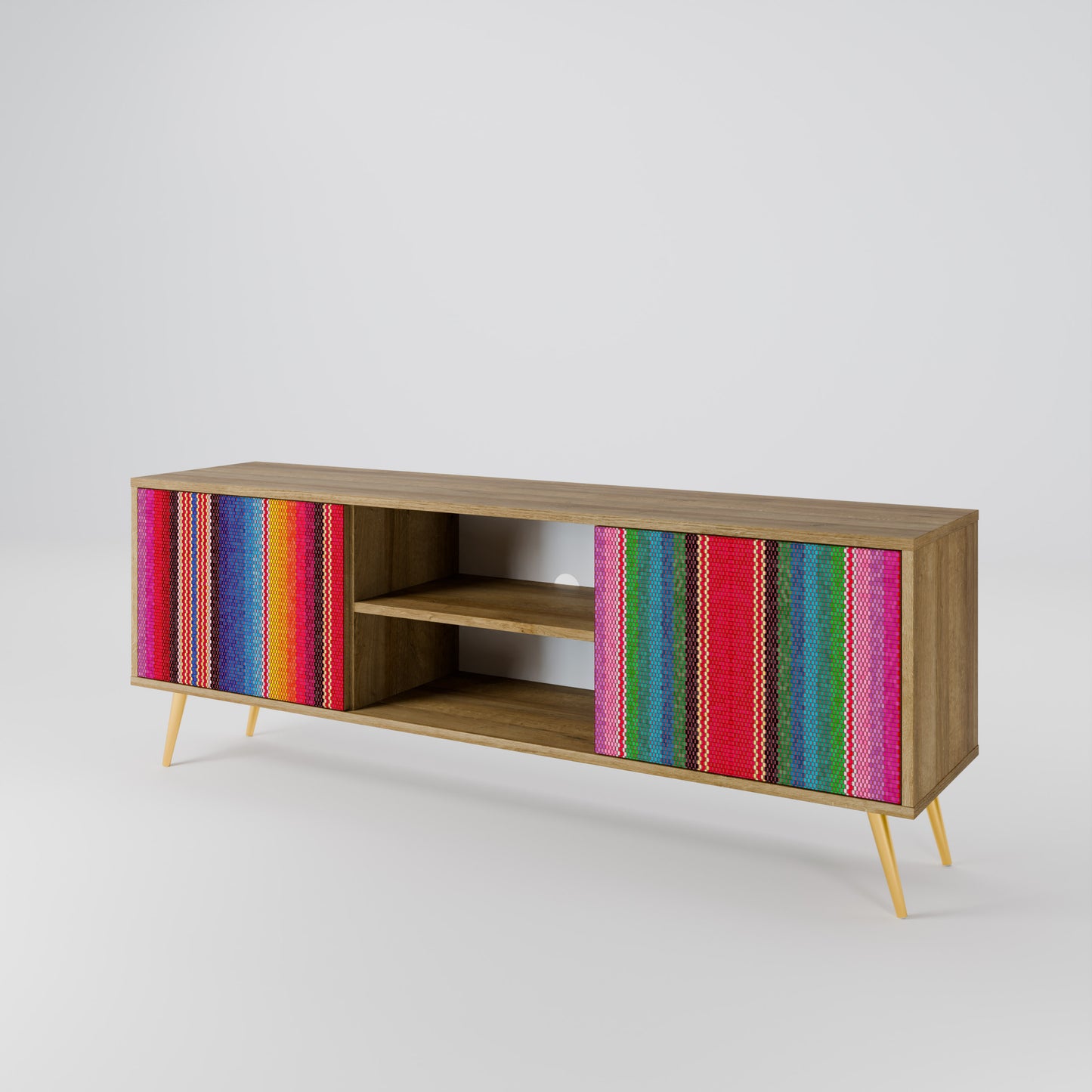 ETHNIC MEXICAN 2-Door TV Cabinet
